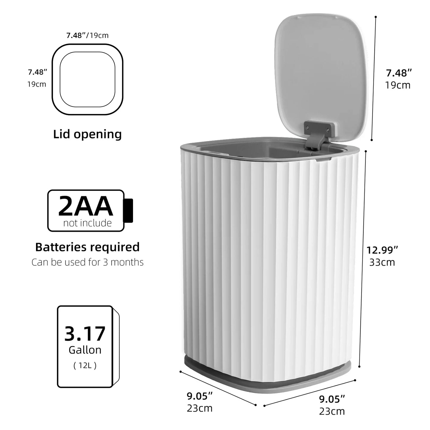 Slimme Elektrische Compostbak met Inductiedekking