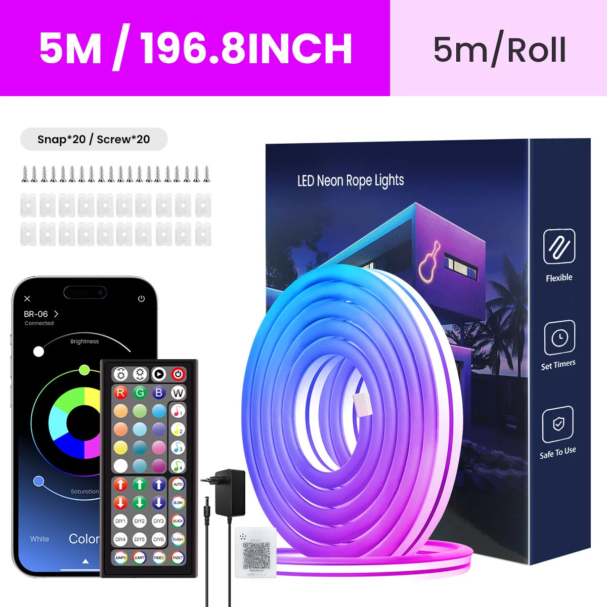 Flexibele RGB LED-Neonlichtslang