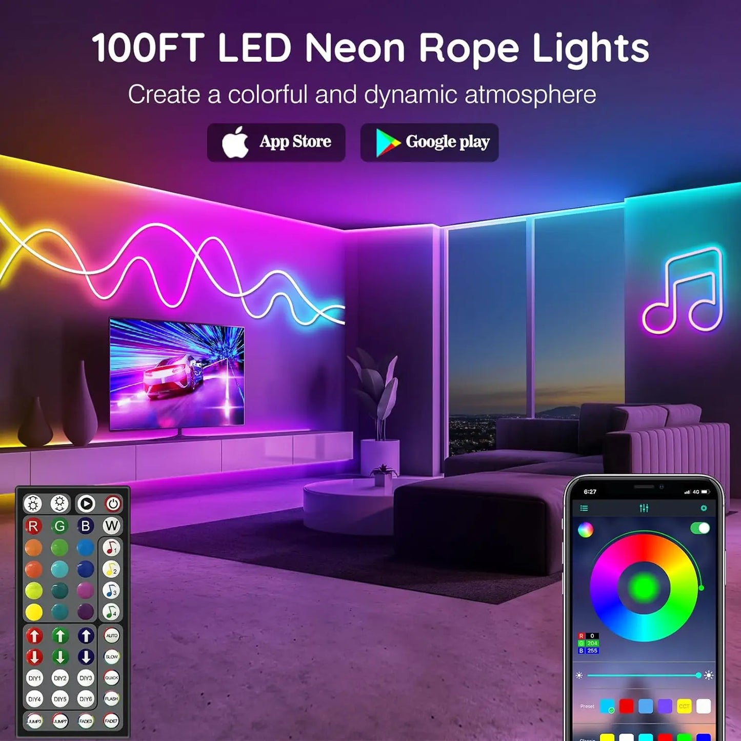 Flexibele RGB LED-Neonlichtslang