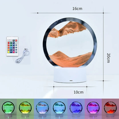 Bewegende 3D zandkunst nachtlamp