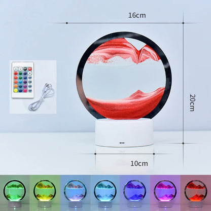 Bewegende 3D zandkunst nachtlamp