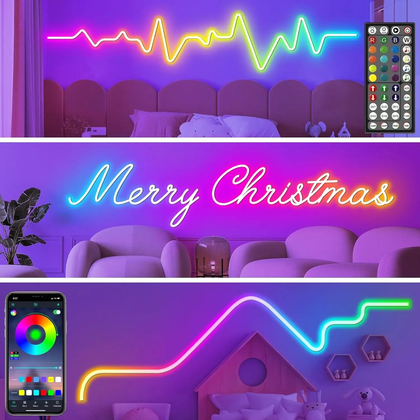 Flexibele RGB LED-Neonlichtslang