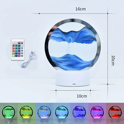 Bewegende 3D zandkunst nachtlamp