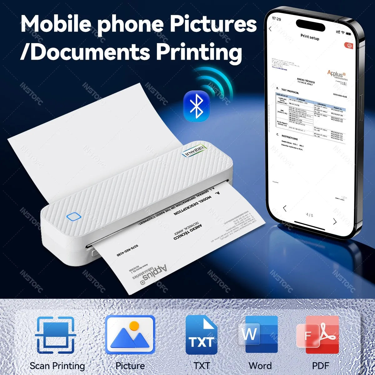 Draagbare Thermische A4 Printer