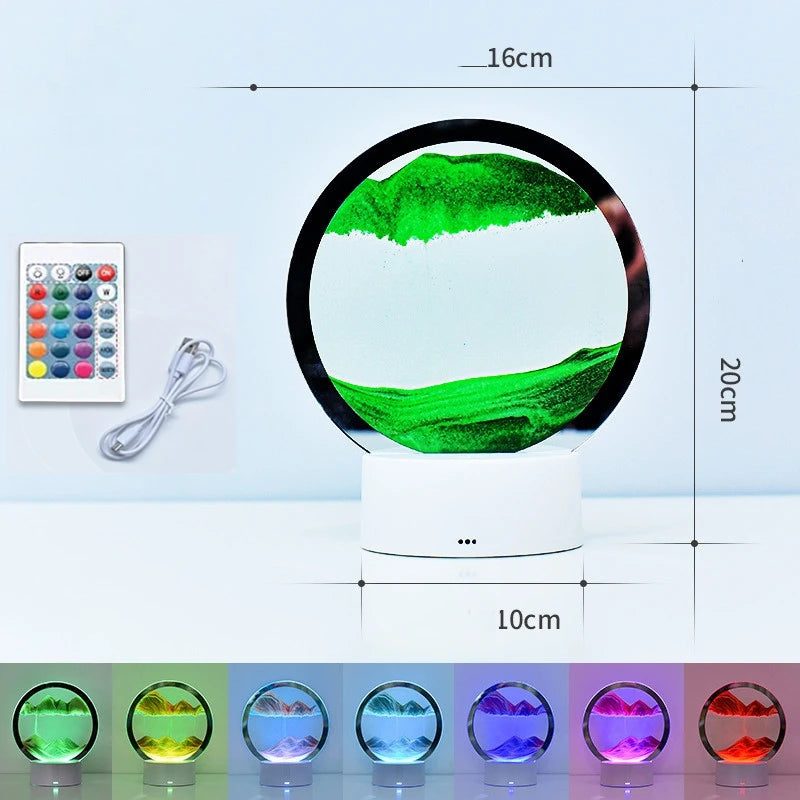 Bewegende 3D zandkunst nachtlamp