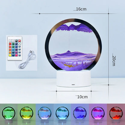 Bewegende 3D zandkunst nachtlamp