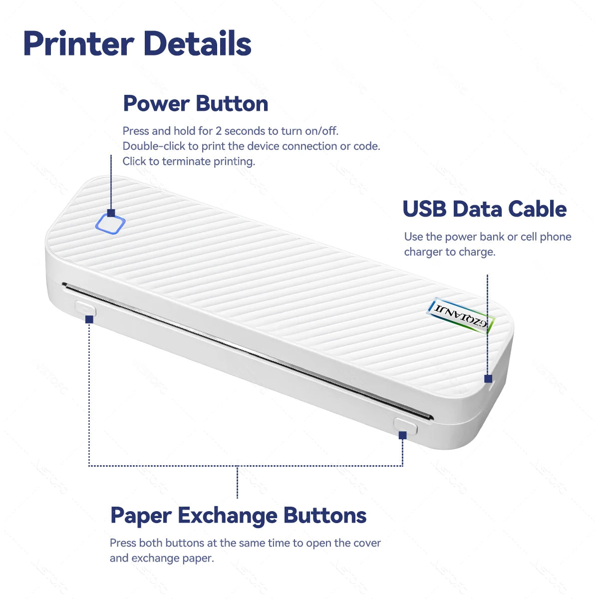 Draagbare Thermische A4 Printer